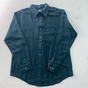 Classic Teal Checkered Button-Down Shirt
